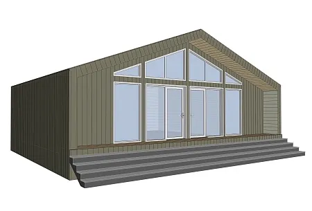 Проект каркасного Барнхаус 68 м2