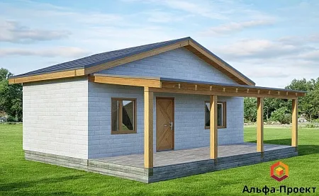 Проект каркасного дома 6х8 метра, 32м2