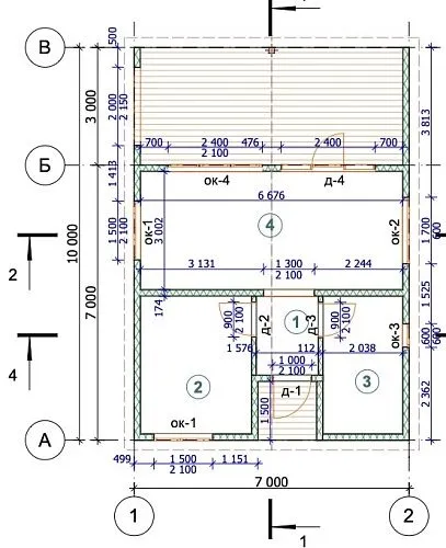 Готовый проект каркасного дома &amp;quot;Барнхаус 94&amp;quot;