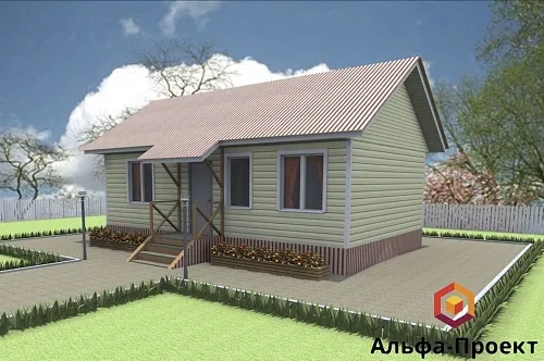 Проект дома из СИП 60м2 Проект дома из СИП 60м2