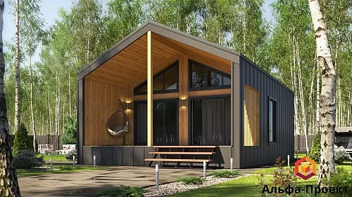 Готовый проект каркасного дома &amp;quot;Барнхаус 94&amp;quot;