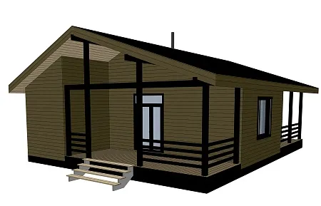 Проект каркасного дома 119 м2