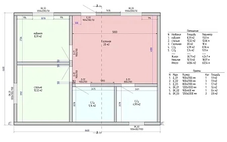 Проект дома из СИП 57м2