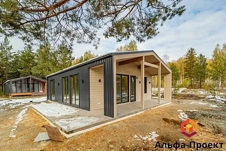 Проект каркасного дома "Барнхаус 90,5"