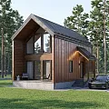 Проект каркасного &amp;quot;Барнхаус&amp;quot;, 5,2х11,5 м, 89 м2 с сауной