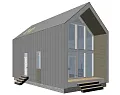 Готовый проект каркасного барнхаус 83 м2