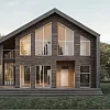 Проект каркасного "Барнхаус", 157м2, 8х10 м Проект каркасного "Барнхаус", 157м2, 8х10 м