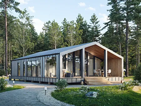 Проект каркасного дома "Барнхаус 109"