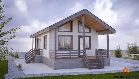 Проект каркасного дома 75 м2