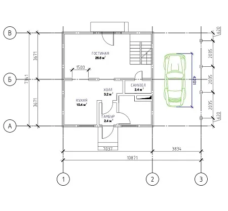 Проект дома из СИП "Классик 100" 100м2