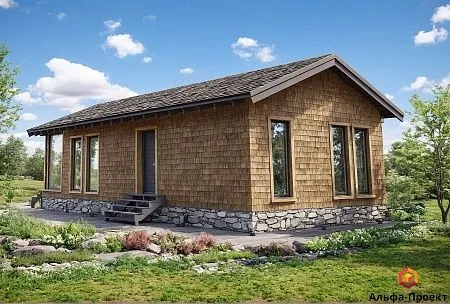 Проект каркасного дома 72м2