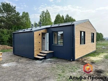 Проект каркасного дома "Барнхаус 90,5"