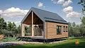 Проект каркасного дома-бани Барнхаус 68 м2 Проект каркасного дома-бани Барнхаус 68 м2