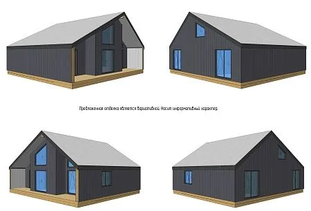 Проект каркасного Барнхаус 10х11,11 м, 128 м2