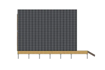 Проект каркасного дома "А-фрейм 6х7"+ терраса