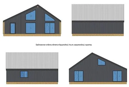 Проект каркасного Барнхаус 10х11,11 м, 128 м2