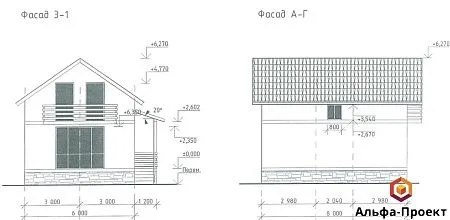 Проект дома из СИП 88м2 с балконом