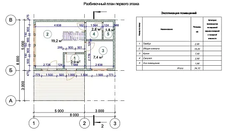 Готовый проект каркасного дома "Барнхаус 55"