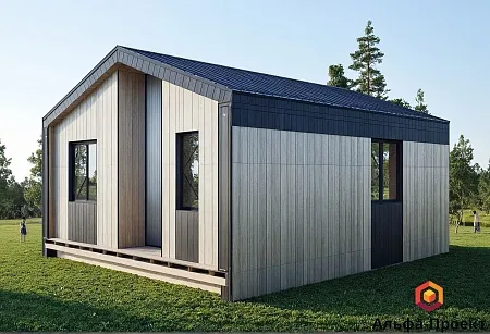 Проект каркасного Барнхаус 42,6 м2