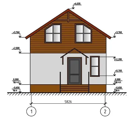 Проект дома из СИП "Селена" 80м2