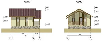 Проект дома из СИП 36м2
