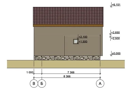 Проект каркасного дома "Барнхаус 68" с сауной