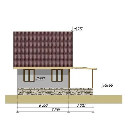 Проект дома из СИП 60м2