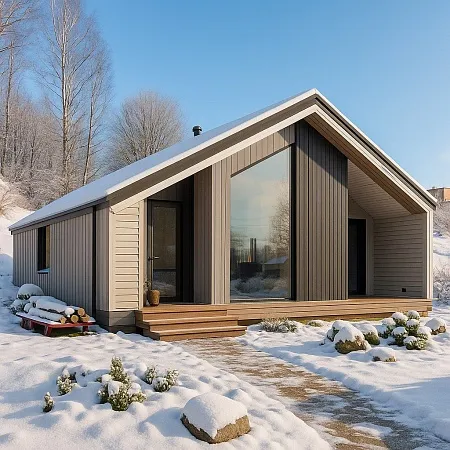 Проект каркасного Барнхаус 10х11,11 м, 128 м2