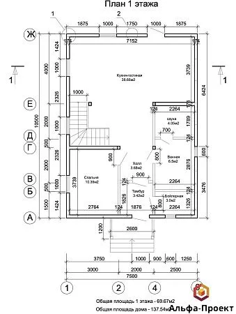 Проект дома из СИП 150м2 с сауной