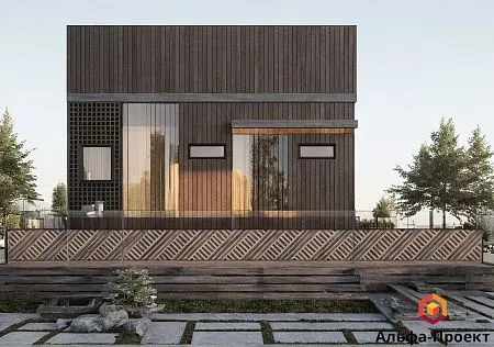 Готовый проект каркасного дома "Барнхаус 93,6"