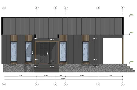 Готовый проект каркасного барнхаус 91 м2