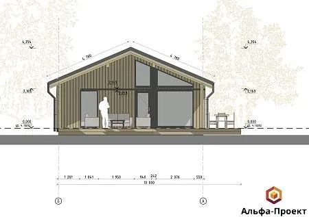 Проект каркасного "Сканди 120" (зеркальный)