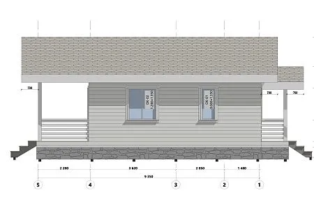 Проект каркасного дома 70 м2