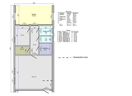 Проект каркасного дома-бани 79,8 м2