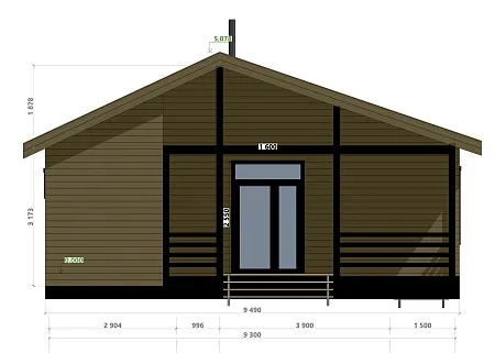 Проект каркасного дома 119 м2