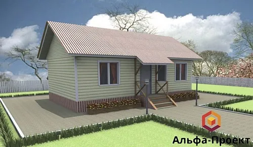 Проект дома из СИП 60м2 Проект дома из СИП 60м2