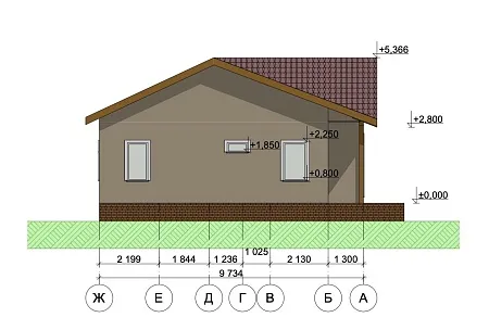 Проект дома из СИП 125м2 с сауной