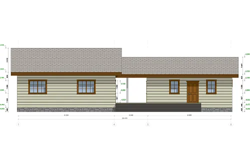 Проект каркасного дома с баней 153м2 Проект каркасного дома с баней 153м2