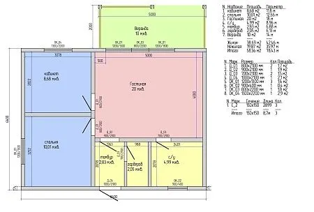 Проект дома из СИП 56м2