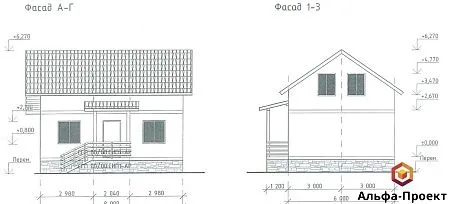 Проект дома из СИП 88м2 с балконом