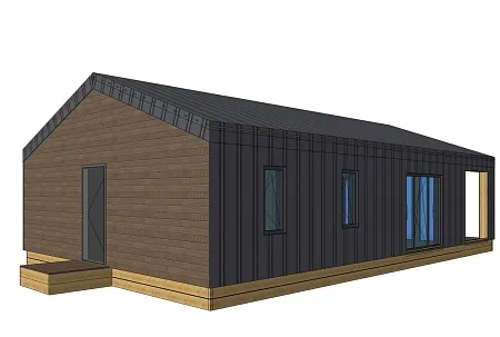 Проект каркасного дома "Барнхаус 98"