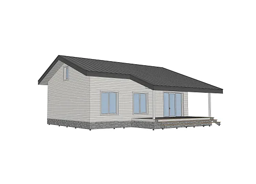 Проект каркасного дома 140 м2 Проект каркасного дома 140 м2