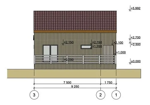 Готовый проект каркасного дома "Барнхаус 93,6" Готовый проект каркасного дома "Барнхаус 93,6"