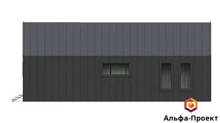 Проект каркасного дома "Барнхаус 114" с сауной