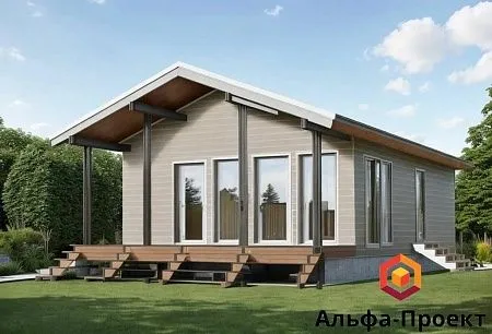 Проект каркасного дома 72м2