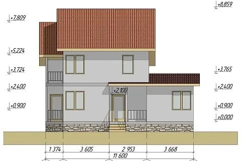 Проект дома из СИП 117м2