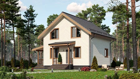 Готовый проект каркасного дома "Ижора" 150 м2