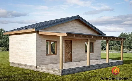 Проект каркасного дома 6х8 метра, 32м2