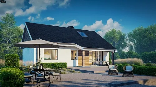 Проект дома 85м2 (8,4х12,3 м) из газобетона