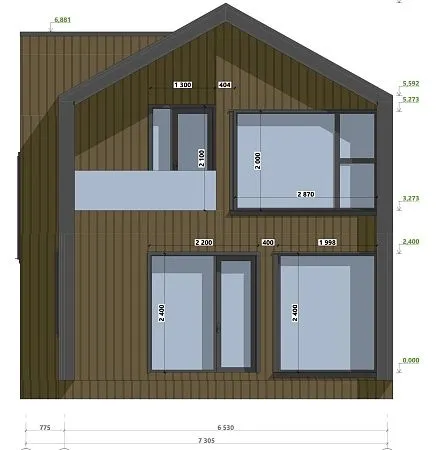 Проект каркасного дома 165 м2
